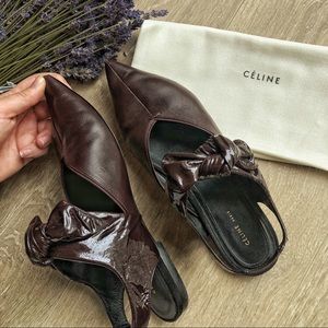 Brownish/Burgundy Celine Flats